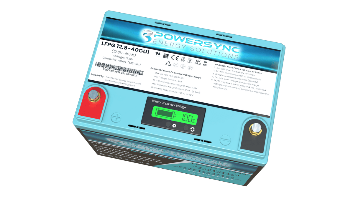 40AH Group U1 LIFEPO4 + GRAPHENE Dual Purpose Starter & Deep Cycle Battery