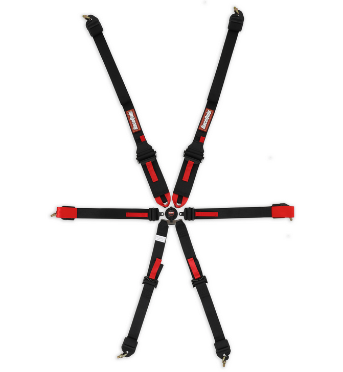 Racequip FIA 6 Point Camlock 2"+3" Pull Down Harness